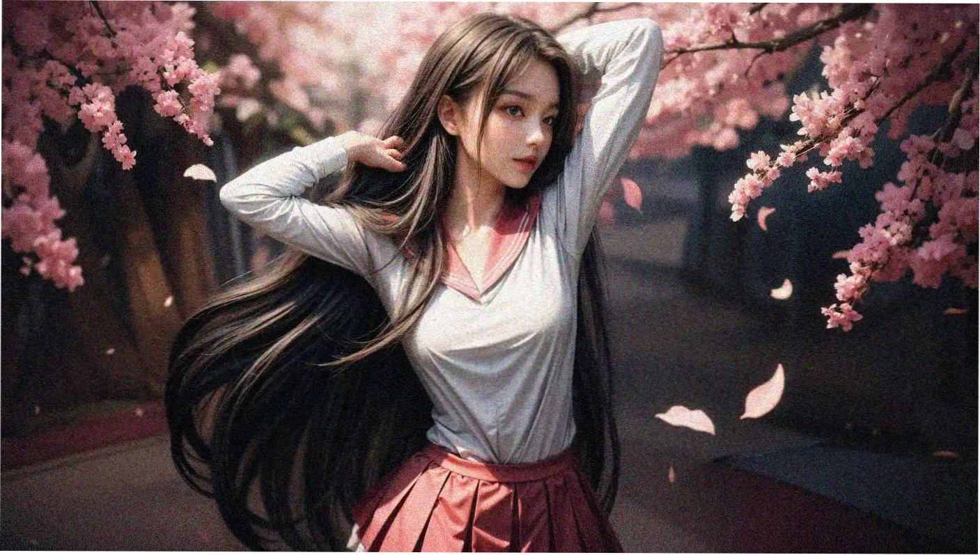 动漫女孩赛博樱色科幻焦点图